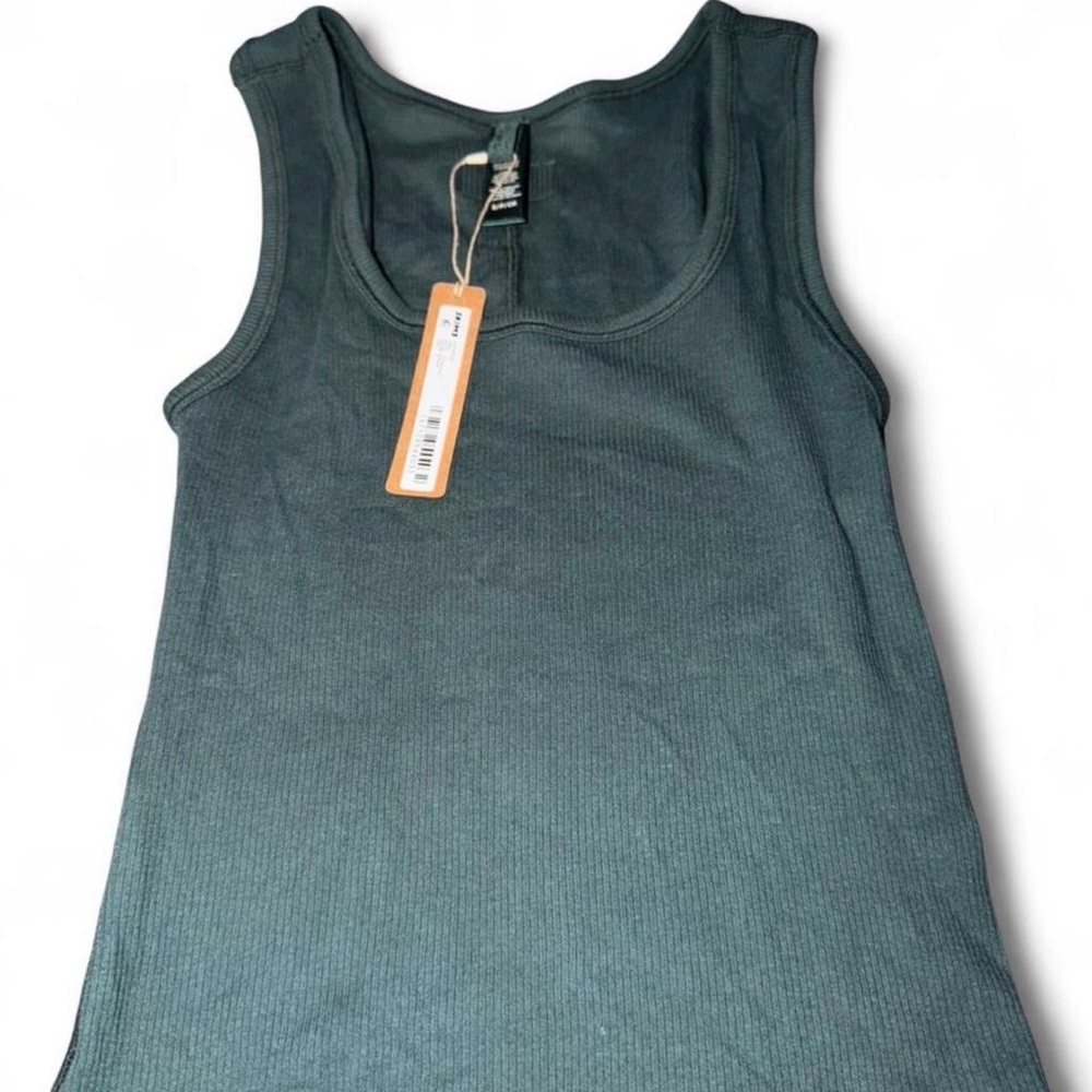 SKIMS COTTON RIBBED TANK SPRUCE